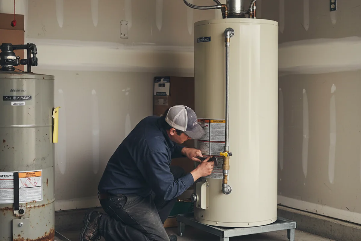 Water heater and shutoff valve replacement in Urbandale